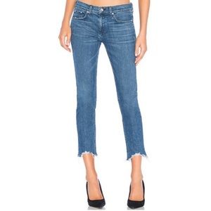 Rag & Bone Ankle Dre Capri Shark Bite Hem Jeans 32 Lovie